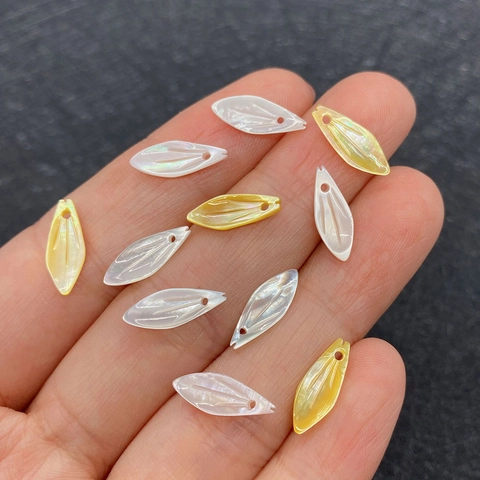 Natural Sea Shell Leaf Pendants Rhombus Shape Mother Of Pearl Charms For DIY Jewelry Making Necklace Earrings Findings