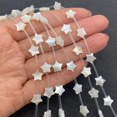 Natürliche See Muschel Perlmutt Stern Form Lose Künstliche Perlen Für DIY Armband Schmuckherstellung Zubehör