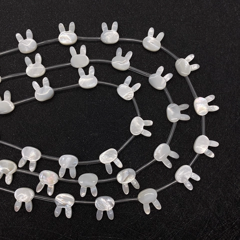 Natural Sea Shell Beads Iridescent Mother Of Pearl Rabbit Cat Head Shape Charms For DIY Necklace Bracelet Making Accessory
