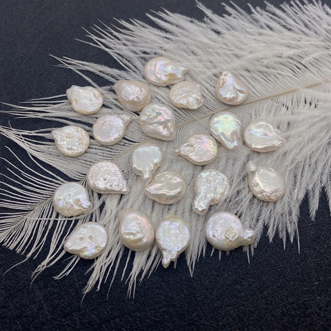 Cuentas Sueltas de Perlas Barrocas Artificiales Naturales de Agua Dulce Gota de Agua Irregular Perlas Artificiales Blancas para Creación de Joyas DIY