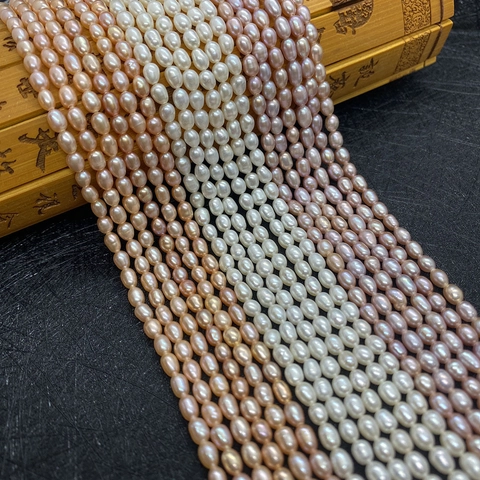 Natürliche Süßwasserperlen Perlen Reisform Lose Perlen Für DIY Schmuckherstellung Halskette Armband Hochzeit Party Zubehör
