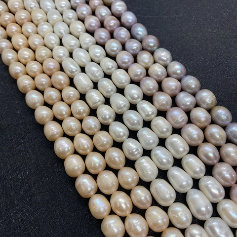 Natural Freshwater Pearl Beads Irregular Baroque Rice Shape Loose Beads Strand For DIY Necklace Bracelet Jewelry Making