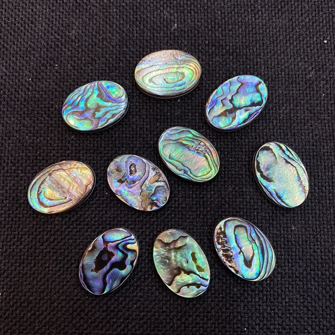 Natural Abalone Shell Oval Cabochon Polished Iridescent Mother Of Artificial Pearl Loose Beads For DIY Jewelry Making Accessories