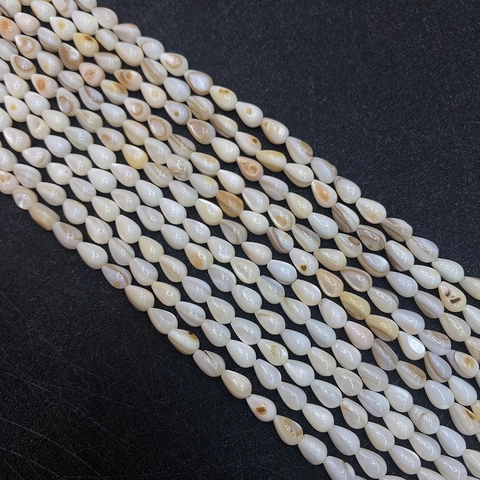 Natürliche Süßwassermuschel Perlen Wassertropfenform Polierte Lose Perlen Für DIY Halskette Armband Schmuckherstellung Zubehör