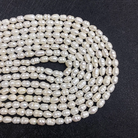 Perlas de Agua Dulce Naturales Forma de Arroz Barroco Hebras de Perlas Sueltas Para Accesorios de Fabricación de Joyas DIY