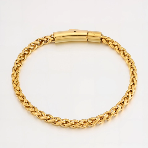 Titanium Steel Bracelet For Men Women Non-fading Vacuum Plated Dragon Bone Box Chain Luxury Unisex Jewelry With Press Clasp