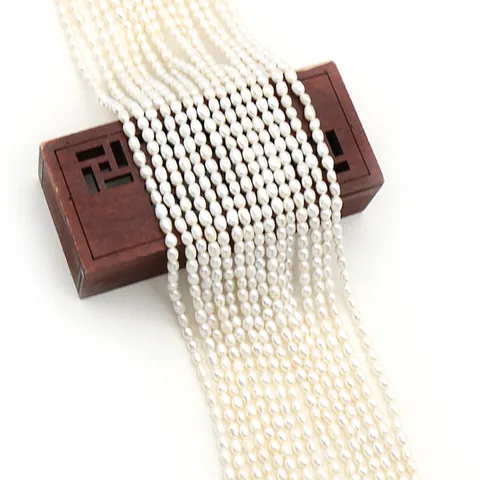 Natural Freshwater Pearl Rice Shape Loose Beads For DIY Necklace Bracelet Earrings Jewelry Making Cultured Pearl Strands