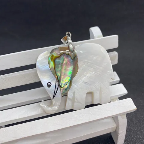 Natural Shell Abalone Spliced Animal Shaped Pendant For DIY Necklace Jewelry Making Elephant Frog Butterfly Fox Accessory