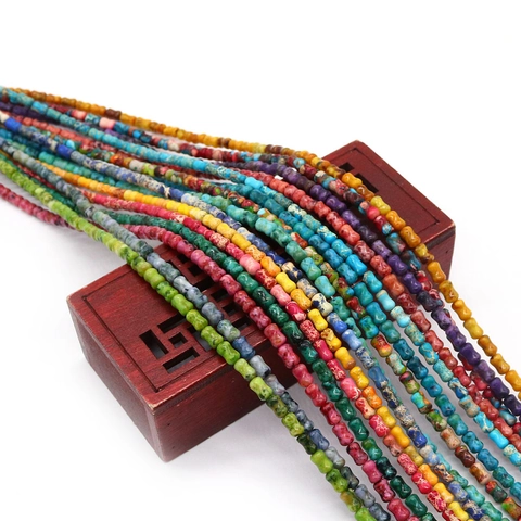 Pietra Naturale Diaspro Imperiale Forma di Osso Barile Tamburo Perle Per Fai da Te Gioielli Bracciale Collana Artigianato