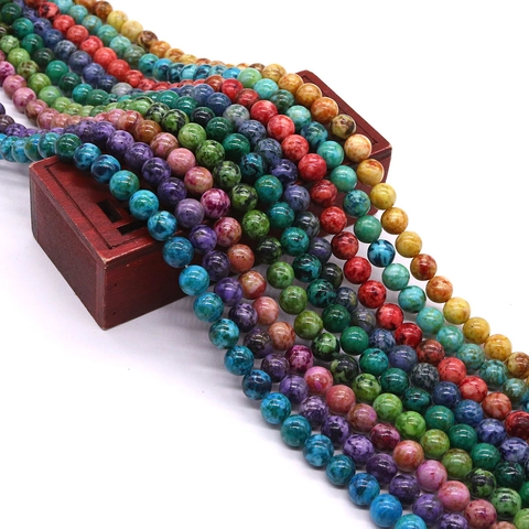 Natural Emperor Stone Round Beads For DIY Jewelry Making Bracelet Necklace Accessories Polished Loose Stone Beads