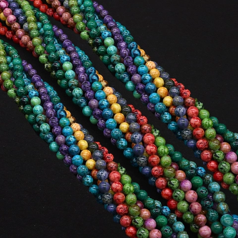 Natural Emperor Stone Round Beads For DIY Jewelry Making Bracelet Necklace Accessories Polished Loose Stone Beads