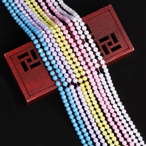 Cuentas Redondas Facetadas de Piedra Natural para Creación Joyería DIY Collares Pulseras Hilo Cuentas Sueltas Accesorios Moda
