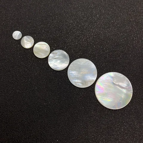 Natural White Mother Of Artificial Pearl Round Shell Discs Iridescent Loose Beads For DIY Jewelry Making Accessories Baroque Style
