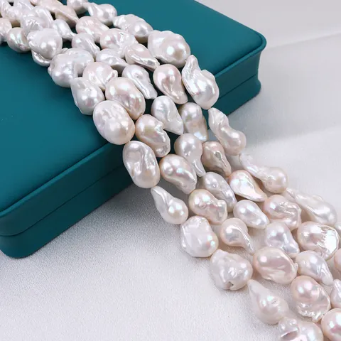 Perlas Barrocas Artificiales de Agua Dulce Naturales Blancas Irregulares de Cola para Creación de Joyas DIY Collar Pulsera Accesorio Mujer