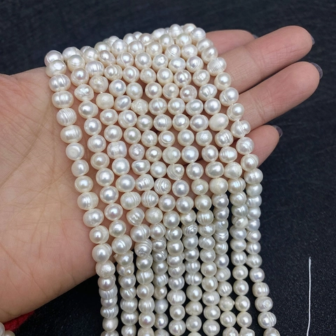 Natural Freshwater Pearl Beads Potato Shape High Luster Loose Beads For DIY Necklace Bracelet Jewelry Making White
