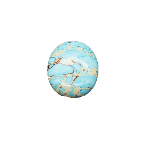Pierre Naturelle Turquoise Bleue Cabochon Ovale Dos Plat Sans Trou Gemme pour Fabrication de Bijoux DIY Bague Pendentif