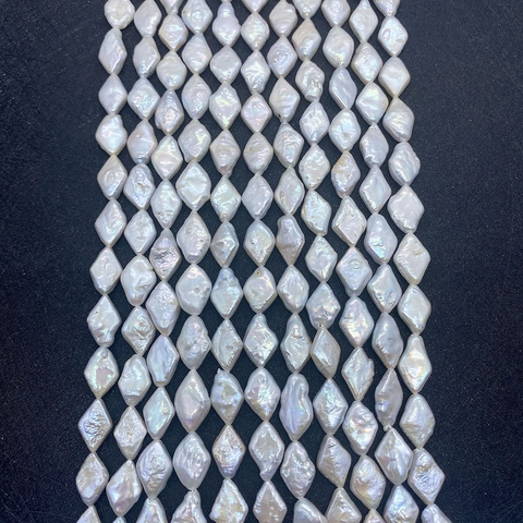Perles en Vrac Losange en Perle d'Eau Douce Naturelle Baroque pour DIY Collier Bracelet Fabrication de Bijoux Accessoires Femme