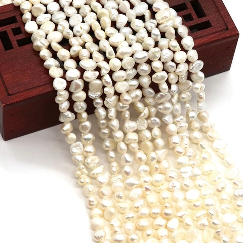 Natural Freshwater Pearl Loose Beads Polished Irregular White High Luster Beads For DIY Jewelry Making Accessories
