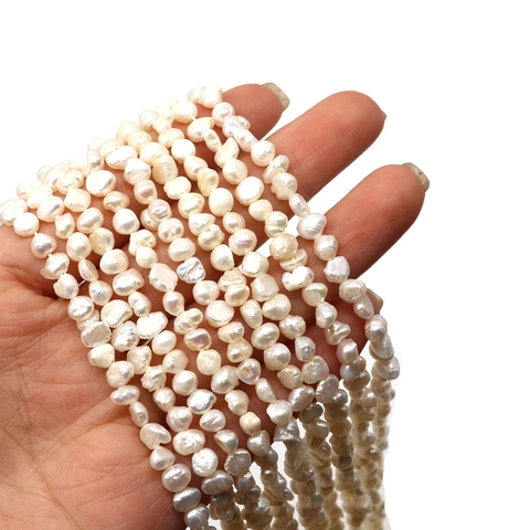 Natural Freshwater Pearl Loose Beads Polished Irregular White High Luster Beads For DIY Jewelry Making Accessories