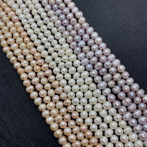 Natural Freshwater Pearl A Grade Rice Shape Irregular Round Loose Beads Strand For DIY Necklace Bracelet Making Jewelry Accessories