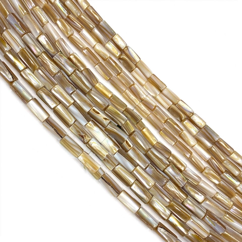 Natural Deep Sea Penguin Shell Tube Beads For DIY Necklace Bracelet Jewelry Making Elegant Cylinder Mother Of Artificial Pearl Loose Beads