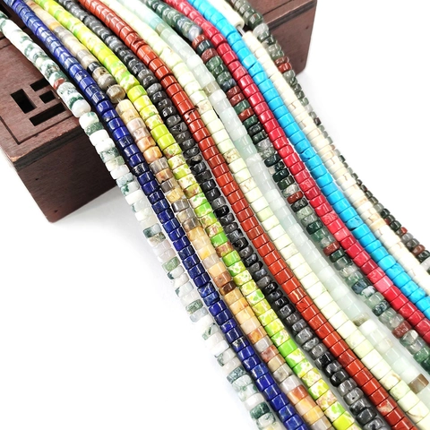 Perle Heishi in Pietra Naturale Tonde Piatte Distanziatrici Accessori Per Creazione Gioielli Fai Da Te Collana Bracciale
