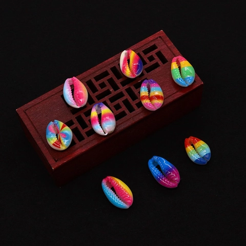 Cuentas de Concha Natural Degradado Arcoíris Caracol para Creación de Joyas DIY Accesorios de Artesanía Regalo