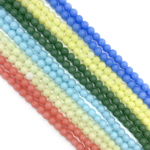 Natural Stone Round Loose Beads 6mm 8mm 10mm For DIY Jewelry Making Polished Gemstone Beads Necklace Bracelet Accessories