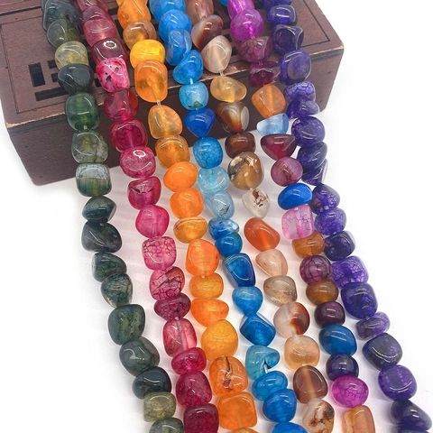 Perles d'Agate Naturelle Irrégulières en Pierre Naturelle Perles en Vrac pour Fabrication de Bijoux DIY Bracelet Collier