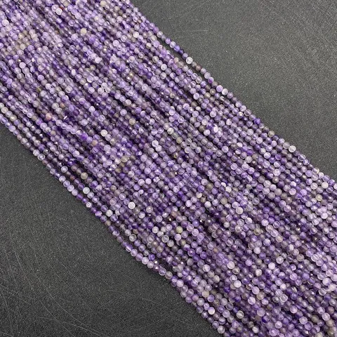 Natürliche Amethyst Facettierte Runde Steinperlen Für DIY Schmuckherstellung Lila Edelstein Lose Perlen Für Armband Zubehör
