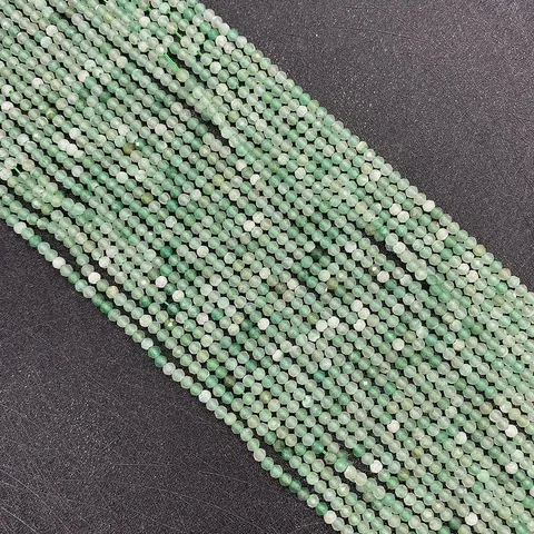 Natürliche Grüne Aventurin Facettierte Runde Perlen Für Schmuckherstellung DIY Armband Halskette Kleine Edelstein Lose Perlen