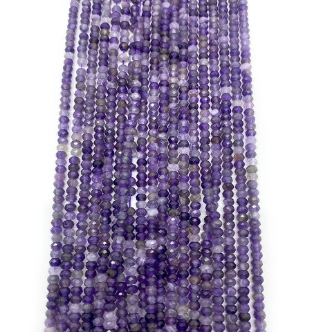 Natuursteen Gefacetteerde Amethist Ronde Kralen Voor DIY Ketting Armband Sieraden Maken Handgemaakte Accessoires Voor Bruiloft Verjaardagscadeau