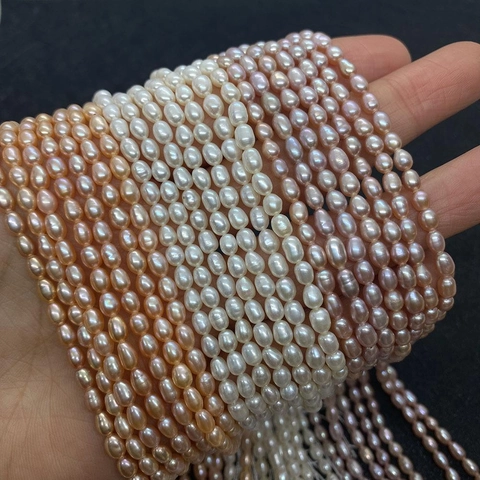 Natürliche Süßwasserperlen Perlen Reisform Lose Perlen Für DIY Schmuckherstellung Halskette Armband Hochzeit Party Zubehör