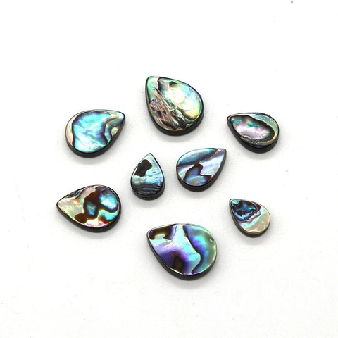 Natural Abalone Shell Teardrop Beads Waterdrop Iridescent Loose Beads For DIY Necklace Jewelry Making Accessories