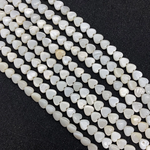 Natural White Mother Of Pearl Shell Beads Heart Star Flower Round Navette Shape Polished Loose Beads For DIY Jewelry Making