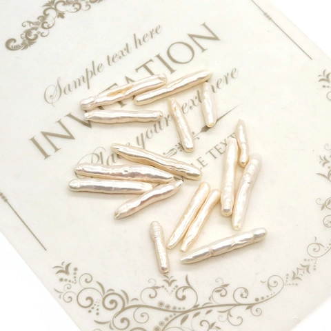 Natural Freshwater Baroque Stick Pearl Beads For DIY Jewelry Making Irregular Toothpick Shape Loose Beads Craft Component