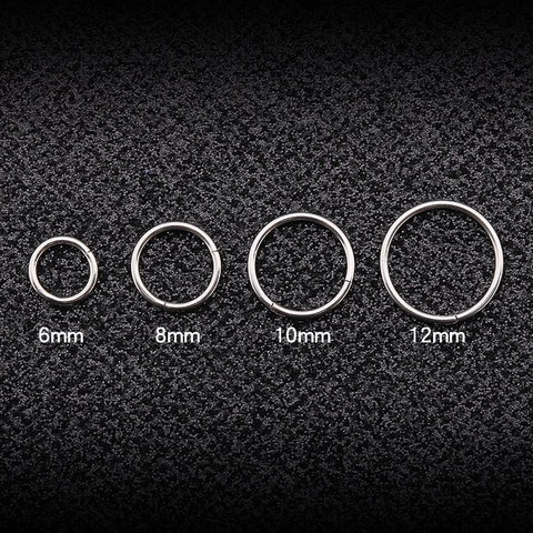 Edelstahl Scharnier Clicker Nasenring Hoop Kreisförmig Piercing Schmuck Für Damen Herren Gold Silber Schwarz Punk Ohrring