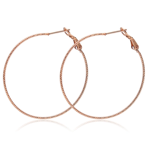 Edelstahl Creolen Für Damen Herren Strukturiert Diamantschliff Geometrisch Übertrieben Rund Ohrbuckle Schmuck Gold Schwarz Silber