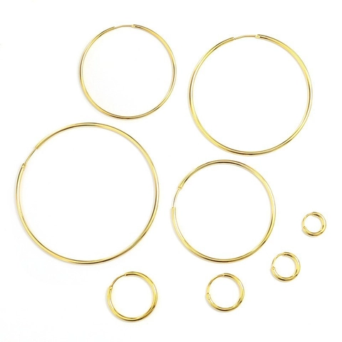 Pendientes de Aro Minimalistas de Acero de Titanio para Hombre Mujer Unisex Varios Tamaños Oro Plata Negro Pendientes Geométricos Redondos Joyería