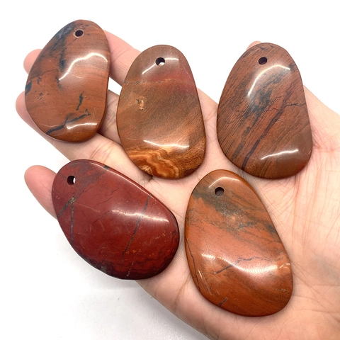 Natürliche Achatscheiben-Anhänger Unregelmäßige Dunkelrote Stein Charms Für DIY Schmuckherstellung Vintage Anhänger Einzeln