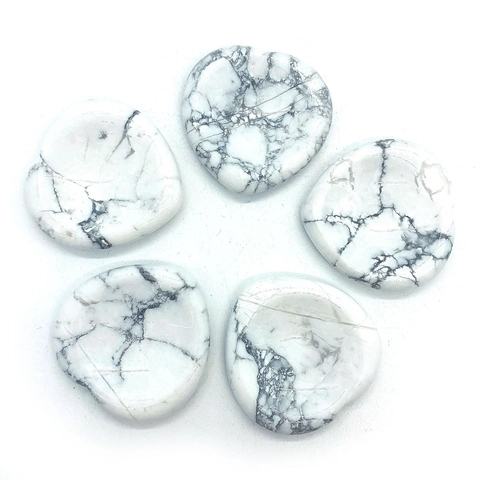 Pietra Naturale Turchese Bianco Cuore Worry Stone Massaggio Pietra Pollice Per Sollievo Stress Guarigione Meditazione Tasca Palmo Decorazione Casa