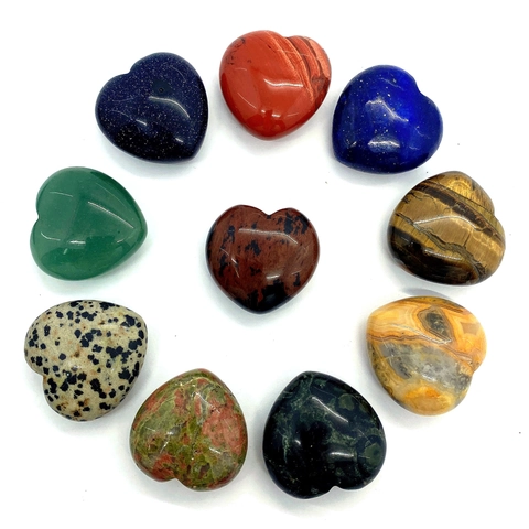 Herzform Poliert Ohne Loch Natursteinperlen Für DIY Schmuckherstellung Lapislazuli Tigerauge Achat Dekorative Edelsteine