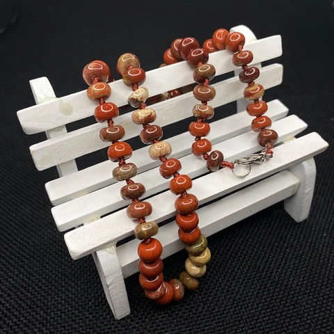 Naturstein Abakus-Perlen Halskette Handgeknüpft Achat Tigerauge Quarz Edelstein Schmuck Geschenk Für Damen Herren