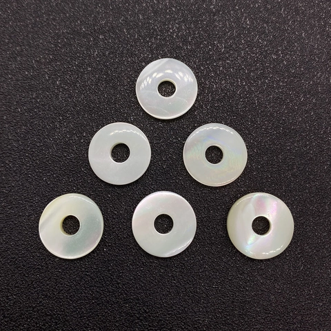 Natürliche Perlmutt Weiße Muschel Runde Ring Polierte Lose Künstliche Perlen Für DIY Schmuckherstellung Minimalistisch Boho Schmuckzubehör