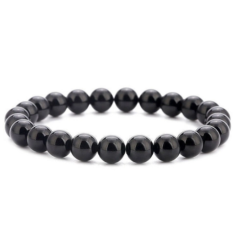 Natural Agate Stone Bead Bracelet Unisex Lava Rock Essential Oil Diffuser Handmade Stretch Elastic String Jewelry Gift