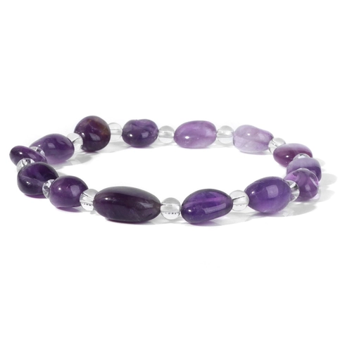 Pulsera de Cuentas de Cristal Artificial Irregular para Mujer Pulsera Elástica de Piedra en Bruto Clara y Dulce Joyería de Moda Hecha a Mano Regalo