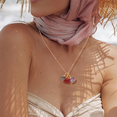 Natuurlijke Ruwe Steen Agaat Hanger Halsketting Voor Vrouwen Vintage Bohemian Vergulde Legering Ketting Onregelmatig Kristal Mineraal Sieraden