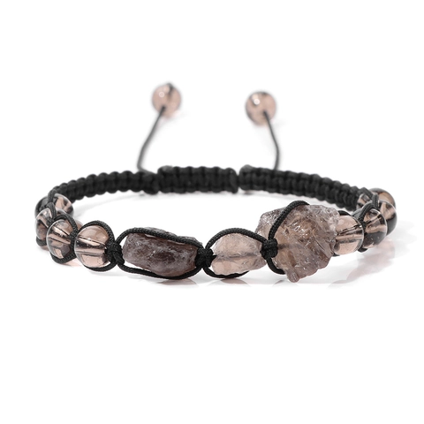 Pulsera Trenzada de Piedra Natural Vintage Para Hombre Mujer Hecha a Mano Piedra en Bruto Ojo de Tigre Ágata Pulsera de Cuerda Ajustable Joyería
