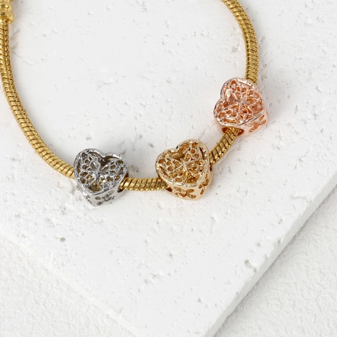 Vintage Legierung Herz Anhänger Für DIY Schmuckherstellung Armband Halskette Anhänger Gold Silber Roségold Strass Perlen
