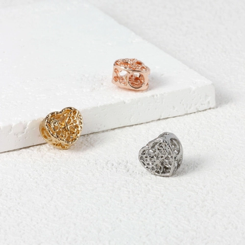 Vintage Legierung Herz Anhänger Für DIY Schmuckherstellung Armband Halskette Anhänger Gold Silber Roségold Strass Perlen